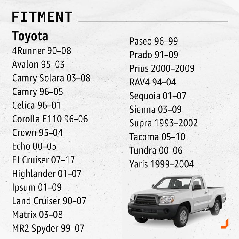 Click&Fit فوهات غسيل الزجاج الأمامي القابلة للتعديل متوافقة مع تويوتا كورولا 99-08 كامري 97-01 تاكوما 05-10 راف 99-04 – رشاشات المساحات تحل محل 85381-AA010 - Image 2
